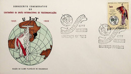 1965 Moçambique FDC Centenário Da União Internacional Das Telecomunicações - Mosambik