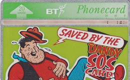 UK - The Dandy SOS Card 3/Desperate Dan(BTA125), CN : 548A, Used - BT Emissioni Pubblicitarie