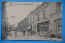 Gembloux 1921: Rue Chapelle Dieu, Belle Animation Devant L'épicerie "A L'Abondance" - Gembloux