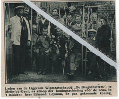 MELLE-BIJ-GENT..1933.. LEDEN VAN DE LIGGENDE WIPMAATSCHAPPIJ "DE BRUGSCHIETERS "/ EDMOND LEYMAN - Ohne Zuordnung