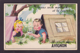 CPA Vaucluse 84 Avignon Carte Système Dépliant Complet Circulé - Avignon