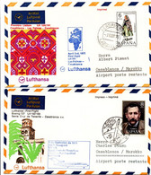 Las Palmas Tenerife Casablanca 1971 - 1er Vol Erstflug First Flight Primer Vuelo - Lufthansa Boeing 727 - Canarias Maroc - Sonstige & Ohne Zuordnung