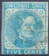 Stamp Us CONFEDERATE STATES 1862 Jefferson 5c Used Lot3 - 1861-65 Etats Confédérés