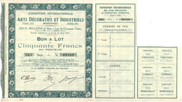 Exposition Internationale Arts Décoratifs Et Industriels Modernes 1925 - Otros & Sin Clasificación
