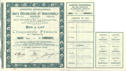 Exposition Internationale Arts Décoratifs Et Industriels Modernes 1925 - Altri & Non Classificati