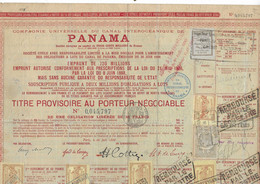 1888 Belle Action Panama / Canal Interocéanique / Fiscaux / Bon état. - Navigation