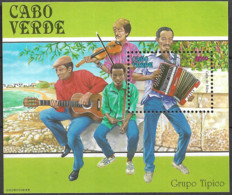 Cabo Verde – 1991 Musical Instruments Souvenir Sheet - Islas De Cabo Verde