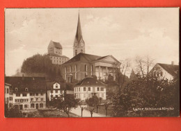 ZBO-31  Uster Schloss U. Kirche. Gelaufen 1929  Guggenehim  Sepia - Uster