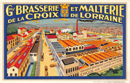 BAR-LE-DUC-55-Meuse-Brasserie Croix Lorraine-Brauerei-Bier-Beer-Brewery-Bière-PUBLICITE-Dessin-Illustrateur-Cachet  NICE - Bar Le Duc