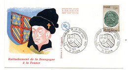 1977 --FDC  -Rattachement De La Bourgogne à La France..cachet  DIJON - 21  ....à Saisir - 1970-1979