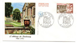 1977 --FDC -Abbaye De Fontenay-21 . Cachet  MARMAGNE - 21 .......à Saisir - 1970-1979