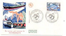 1977 --FDC - Le Nouveau Port Autonome De Dunkerque.. Cachet  59 - DUNKERQUE......à Saisir - 1970-1979