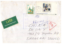 (U 17) Germany Under-paid Letter (TAXED) Posted To China (1990's ?) - Covers & Documents