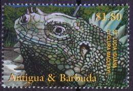 Antigua 2001 MNH, Critically Endangered Reptiles, St. Lucia Iguana - Sonstige