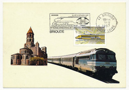 FRANCE - OMEC "Brioude - 11eme Festival International De L'Audiovisuel Ferroviaire" 1987 Sur CPM Le Cévenol - Trains