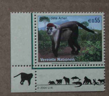 Vi04-01 : Nations-Unies (Vienne) / Protection De La Nature - Mangabey Enfumé Ou Cercocèbe Enfumé - Neufs