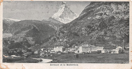 Zermatt Et Le Matterhorn ( 13.5 X 7 Cm ) Format Atypique - Zermatt