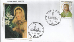 Fdc Filagrano Gold 2002: SANTA MARIA GORETTI, Non Viaggiata, AF - F.D.C.