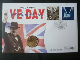 GREAT BRITAIN SG 1873-77 EUROPE PEACE AND FREEDOM FDC COIN - Andere & Zonder Classificatie