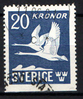 SVEZIA - 1942 - CIGNI IN VOLO - USATO - Used Stamps
