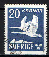 SVEZIA - 1942 - CIGNI IN VOLO - USATO - Oblitérés