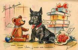 Germaine BOURET * Bonne Année * Chien Dog Teddy Bear Ours Peluche Jeu Jouet * éditeur M.D. Paris - Bouret, Germaine