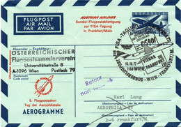 Wien Frankfurt 1972 - FISA Tagung Sonderflugpost OS - 1er Vol Erstflug First Flight Primer Vuelo Voo - - Premiers Vols