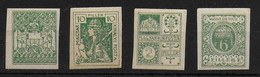 Hungary 1897 4x Proof Essai Probe Essay For The Turul Issue - Variétés Et Curiosités