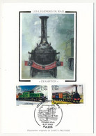 FRANCE - 5 Cartes Maximum SOIE - Série Trains 2001 - Les Légendes Du Rail - 10 Valeurs, 2 Par CP - 2000-2009