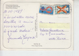 TURCHIA  1989 - Unificato 2568-5567 Medicina - Salute - Cartolina Per Italia - Lettres & Documents