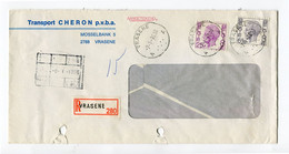 Vrasene A -  Enveloppe Van Cheron - Mooie Stempels En Zegels - Aangetekend Registered Recommandée - - Lettres & Documents