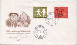Enveloppe 1er Jour (FDC) - Allemagne (Saarebrucken - 09-01-1958) - Wilhelm Busch - Autres & Non Classés