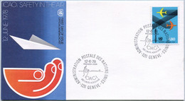 Enveloppe 1er Jour (FDC) - Nations Unies (Genève - 12-06-1978) - Sécurité Aérienne (Recto-Verso) - Cartas & Documentos