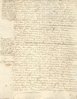 Acte De 1709 - Transaction Entre Seigneur De Bellot, Abbé Prieur De Verdelot, Et Francois Beguin De Verdelot - Manuscripten