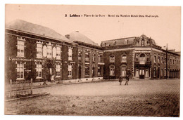 Lobbes - Place De La Gare - Hotel Du Nord Et Hotel Dieu St-Joseph - Ed. Desaix / Vancopenolle N°2 - Lobbes