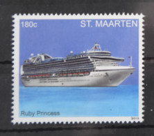 SINT MAARTEN ++ 2013 SCHEPEN CRUISE SHIPS BATEAU RUBY PRINCESS MNH ** - Niederländische Antillen, Curaçao, Aruba