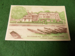 VINTAGE EUROPE UK CUMBRIA: AMBLESIDE Waterhead Hotel Art Green Tint 1957 Harcourt - Ambleside