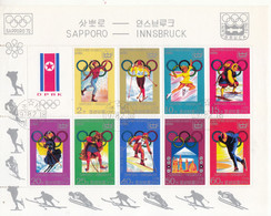 North Korea 1978 Olympic Winter Game  From Sapporo  To Innsbruck Sheetlet CTO - Winter 2006: Torino