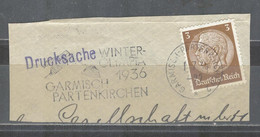 GERMANY Fragment With Stamp With Olympic Machine Cancel Garmisch Partenkirchen - Winter 1936: Garmisch-Partenkirchen