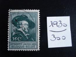 Belgique 1930 - 35c Vert  Pierre Paul Rubens - Y.T. 300 - Oblitérés - Used - 1929-1941 Grande Montenez