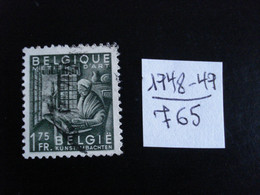 Belgique 1948-49 - 1f75 Dentelles - Y.T. 765 - Oblitérés - Used - 1948 Export