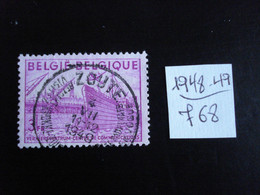 Belgique 1948-49 - 3f Port D'Anvers - Y.T. 768 - Oblitérés - Used - 1948 Export