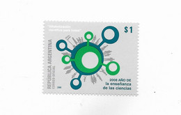 ARGENTINA 2008 SCIENCES TEACHING, CHEMISTRY, INTERNATIONAL YEAR OF SCIENCES. 1 VALUE, MINT MNH - Nuovi
