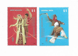 ARGENTINA 2008 TYPICAL DANCES AND DRESSES FROM ARGENTINA AND ARMENIA, JOINT ISSUE. 2 VALUES, MINT MNH - Neufs