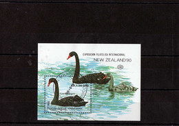 Nouvelle Zélande 1990 - Feuillet Oblitéré "Cygnes" - Exposition Philatélique New Zeland'90 - Cygnes
