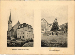 CPA AK Biedenkopf Rathaus U Stadtkirche, Kriegerdenkmal GERMANY (1018119) - Biedenkopf