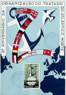 1952 Portugal 3º Aniversário Da Nato - Maximumkaarten