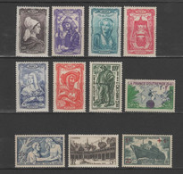 3965 FRANCE 11 Timbres NEUFS** Côte 30 E  N° 498 499 502 503 504 593 594 595 596 597 598 - Ungebraucht