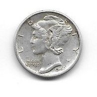 Etats Unis, Dime Argent 1942 S - (915) - 1916-1945: Mercury (Mercurio)