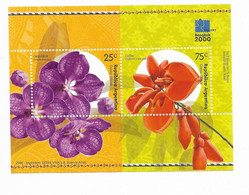 ARGENTINA 2000 WORLD YOUTH PHILATELIC EXHIBITION, FLOWERS, BANGKOK 2000 SS MNH Michel Bl 69 Scott 2099 - Neufs